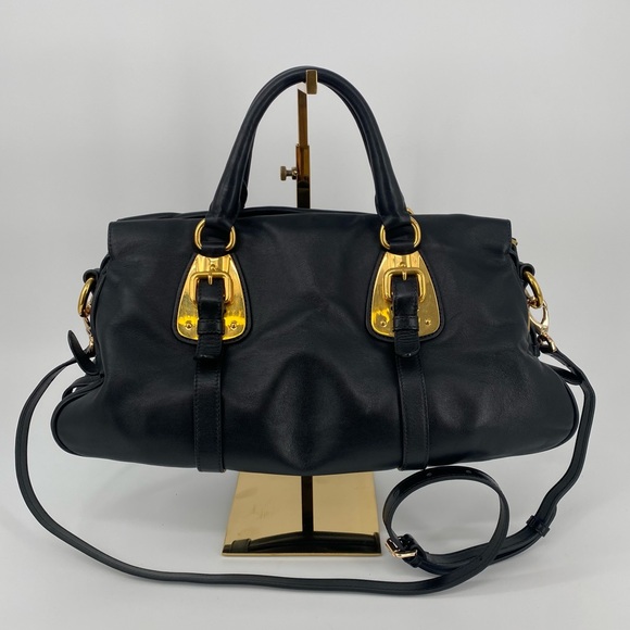 Prada Bauletto Nero Soft Calf Leather - Picture 2 of 13